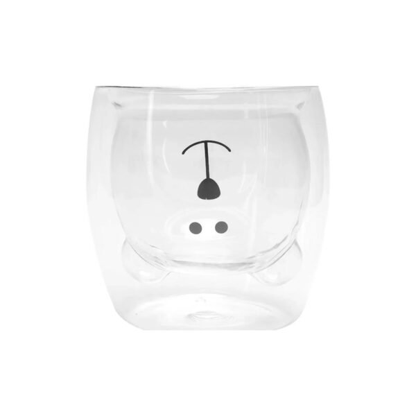 Taza de café doble vidrio "Osito" sin asa 230ml