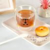 Taza de café doble vidrio "Osito" sin asa 230ml
