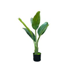 Planta artificial alta modelo strelitzia con maceta negra