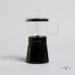 Cafetera Tipo Italiana de Borosilicato Black 240 ML