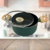 Cacerola Antiadherente con tapa de vidrio 24CM