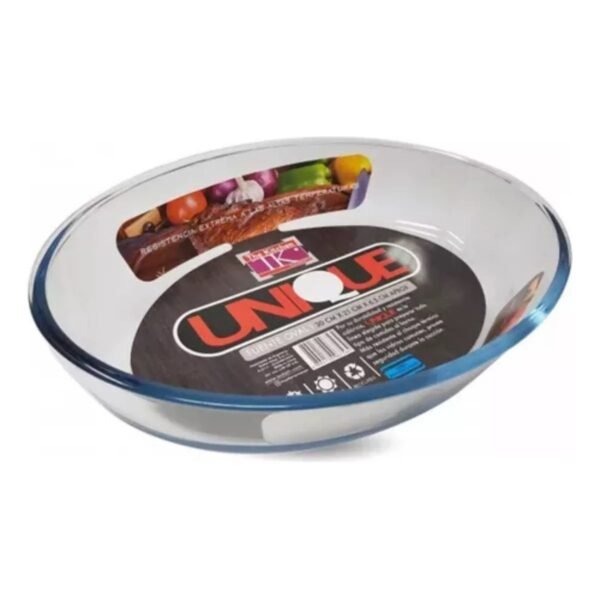 Fuente Oval de Vidrio Unique 2,4lt 30cmx21cmx6,5cm
