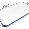 Fuente Rectangular de Vidrio Unique 2,2lt 35cmx20cmx5cm