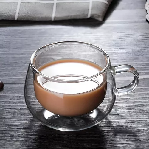 Taza de Té Doble vidrio con Asa 220ml