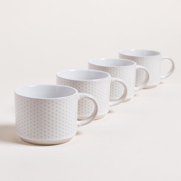 Set x4 Tazas Dotts en Rack 285 ML