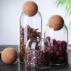 Frasco de Vidrio Borosilicato con Tapa Corcho 850ml