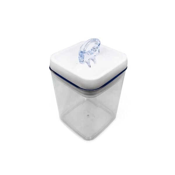Frasco taper cierre hermético acrílico rectangular 1700ml