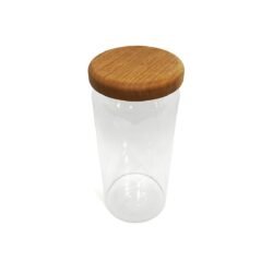 frasco vidrio tapa hermetica 20cm con fondo blanco