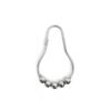 Set x12 ganchos para cortina de baño con bolitas de acero