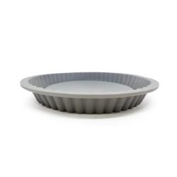 Molde tartera silicona 26cm color gris con fondo blanco