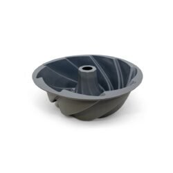 molde savarin silicona color gris con fondo blanco