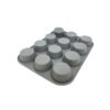Molde de silicona para 12 muffins color gris