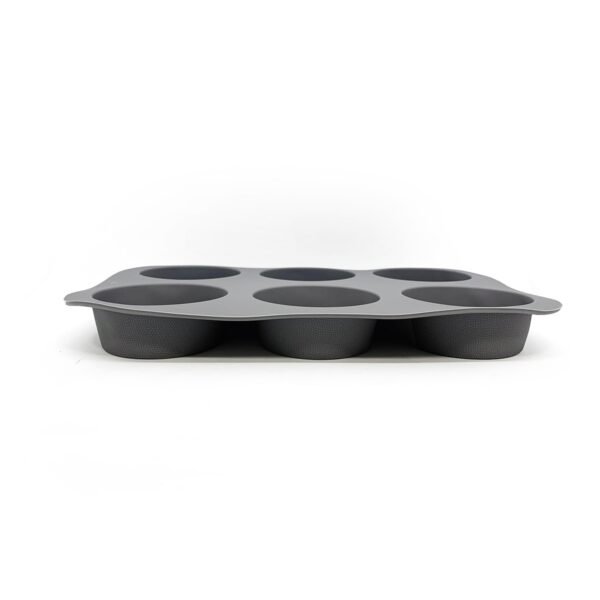 Molde de silicona para 6 muffins color gris