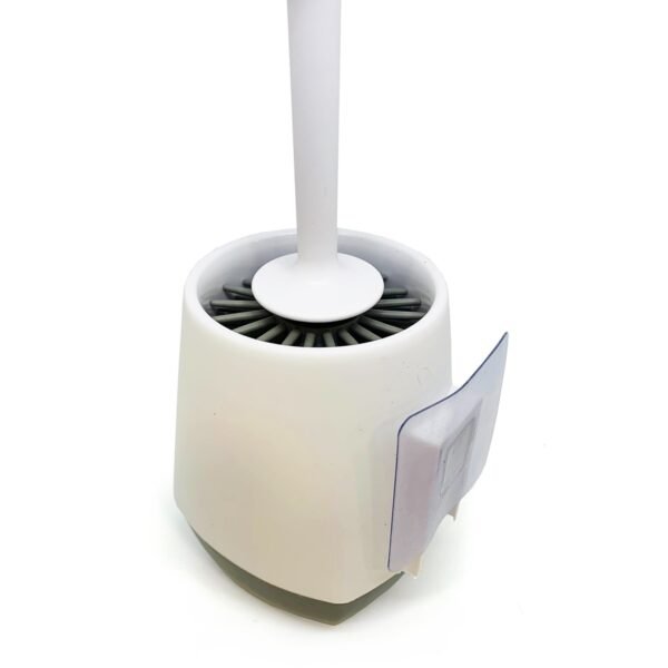 Escobilla de baño cepillo silicona mango madera con base