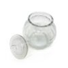 Frasco vidrio rayado bombe con tapa 750ml