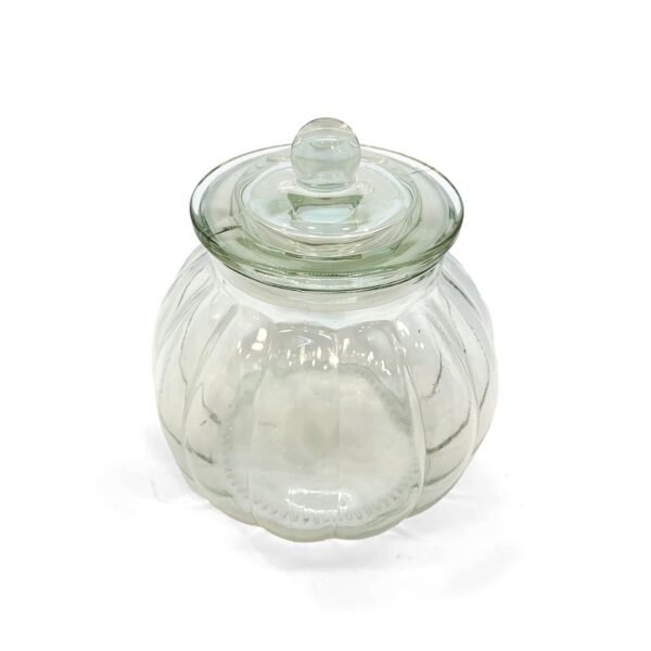 Frasco de vidrio bombe 750ml con fondo blanco