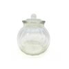 Frasco vidrio rayado bombe con tapa 750ml