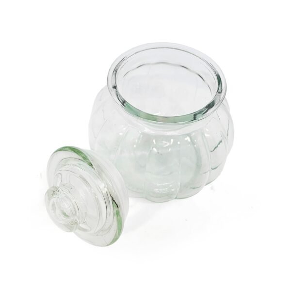 Frasco vidrio rayado bombe con tapa 1200ml