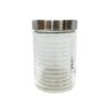frasco vidrio rayas 1200ml con tapa acero con fondo blanco