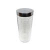 Frasco de vidrio rayado con tapa de acero 2000ml