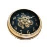 reloj de pared 45cm con engranajes con fondo blanco