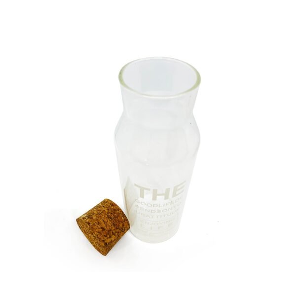 botella de vidrio agua leche jugo con tapa corcho 1000ml