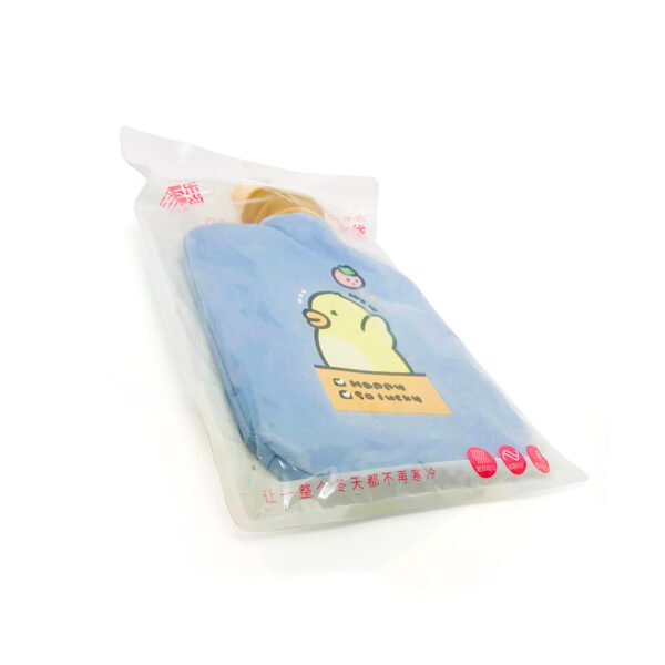 Bolsa de agua caliente con funda de peluche