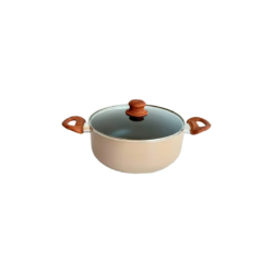 cacerola beige con fondo blanco
