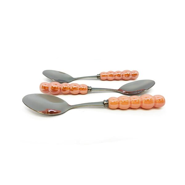 Cucharita de té con mango de perlas varios colores
