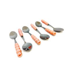 Cucharita de té con mango de perlas varios colores
