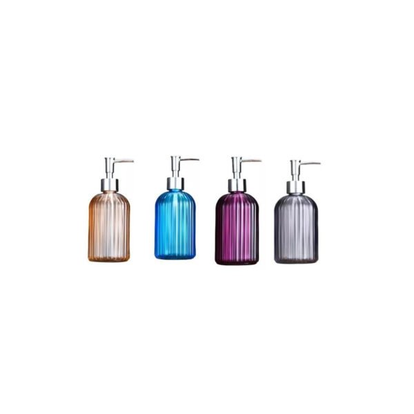 dispenser de jabon liquido colores con fondo blanco