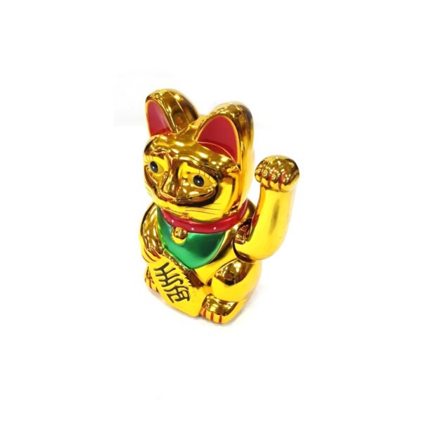 Gato de la fortuna dorado de 15cm
