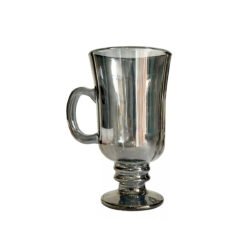 Jarro cónico para capuccino de vidrio espejado 290ml