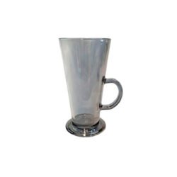 Jarro cónico para capuccino de vidrio espejado 290ml