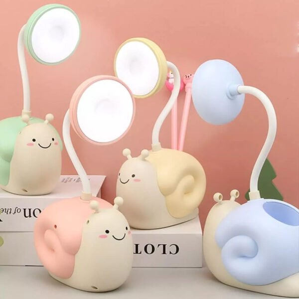 Lámpara velador infantil caracol 4 colores