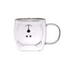 Taza de café doble vidrio "Osito" con asa 300ml