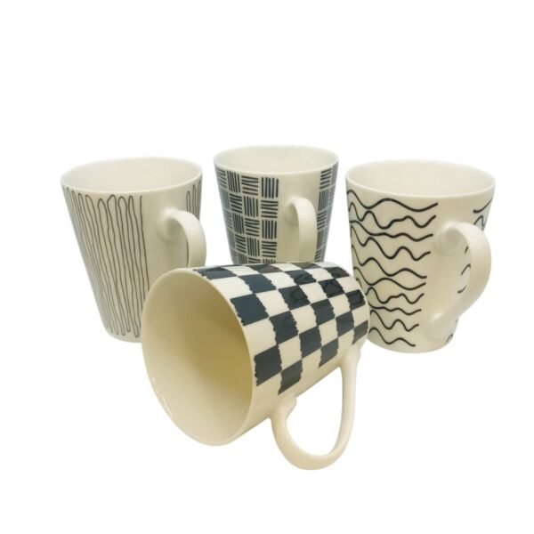 taza con diseño con fondo blanco