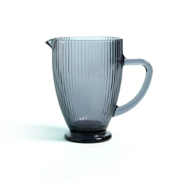 Jarra de vidrio rayada varios colores 1.5L