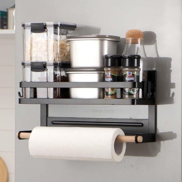 repisa metal con soporte bamboo con iman con fondo blanco