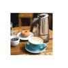 Cafetera italiana de acero con asa negra 450ml