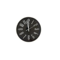 reloj negro con fondo blanco