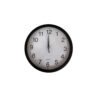 reloj redondo negro con fondo blanco