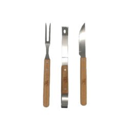 Set tenedor cuchillo y pinza 33cm