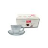 Taza cafe vidrio con plato 90ml kandy