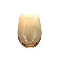 vaso vidrio ambar 500ml con fondo blanco