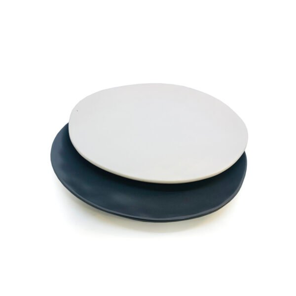 Plato postre de cerámica 20cm organic gris
