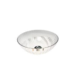 bowl de acrílico transparente con fondo blanco