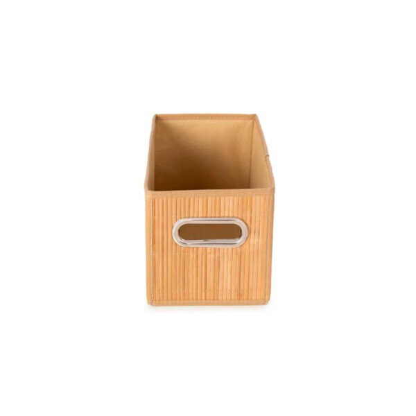 Canasta de bambú y tela de 31x15x15cm