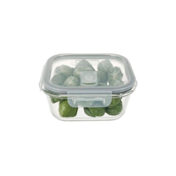Contenedor hermético de vidrio cuadrado 800ml