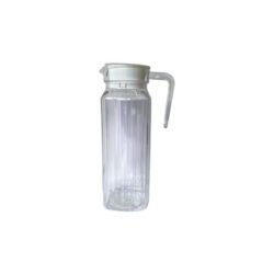 jarra acrilico con tapa plastica con fondo blanco